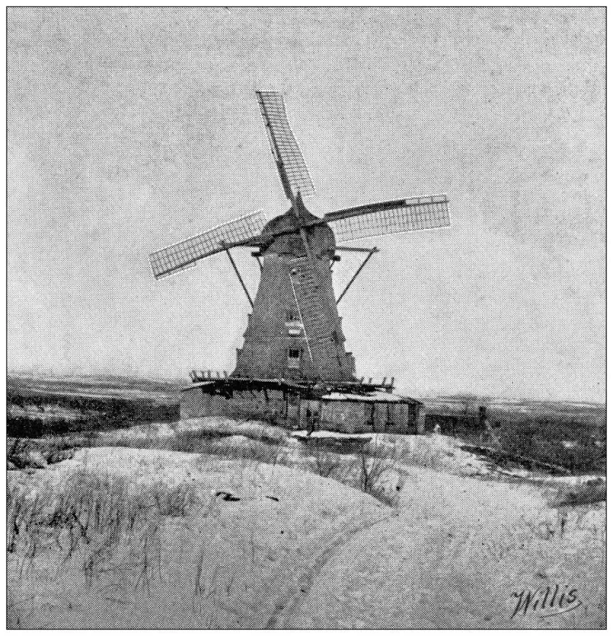 Framed Print : Antique photograph from Lawrence, Kansas, in 1898: Old Windmill Framed Print : Antique photograph from Lawrence, Kansas, in 1898: Old Windmill