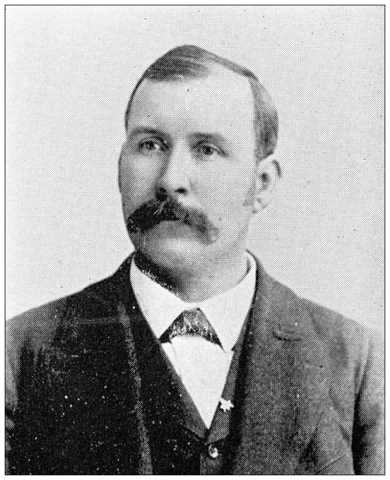 Framed Print : Antique photograph from Lawrence, Kansas, in 1898: I F Hughs, Commissioner 1st district Framed Print : Antique photograph from Lawrence, Kansas, in 1898: I F Hughs, Commissioner 1st district