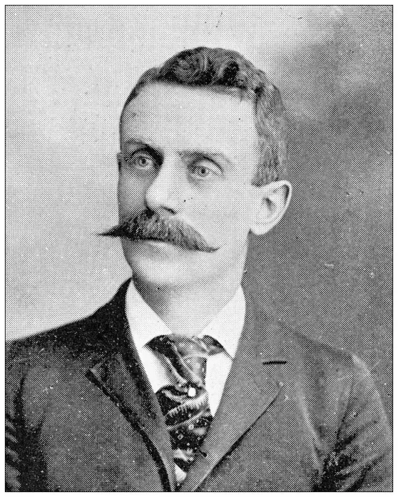 Framed Print : Antique photograph from Lawrence, Kansas, in 1898: Harry Dick, County clerk Framed Print : Antique photograph from Lawrence, Kansas, in 1898: Harry Dick, County clerk