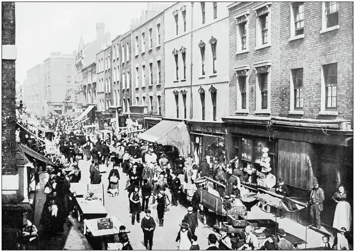 Framed Print : Antique photograph of London: Brick lane Framed Print : Antique photograph of London: Brick lane