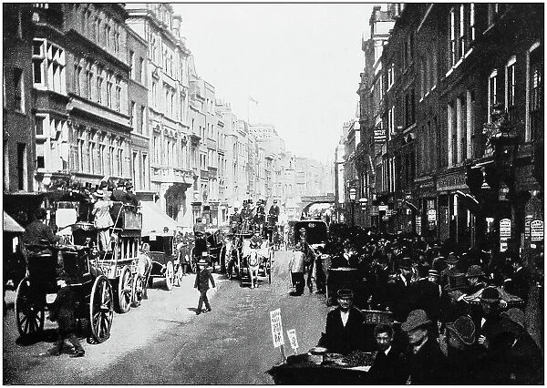 Antique photograph of London: Fleet Street