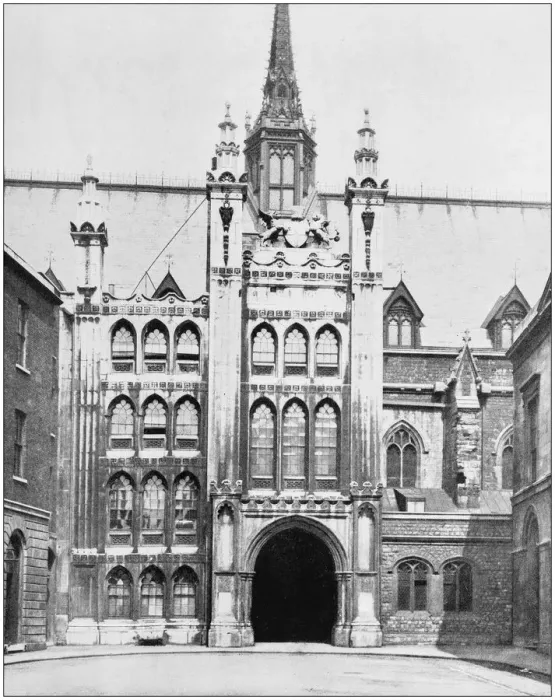 Framed Print : Antique photograph of London: The Guildhall Framed Print : Antique photograph of London: The Guildhall