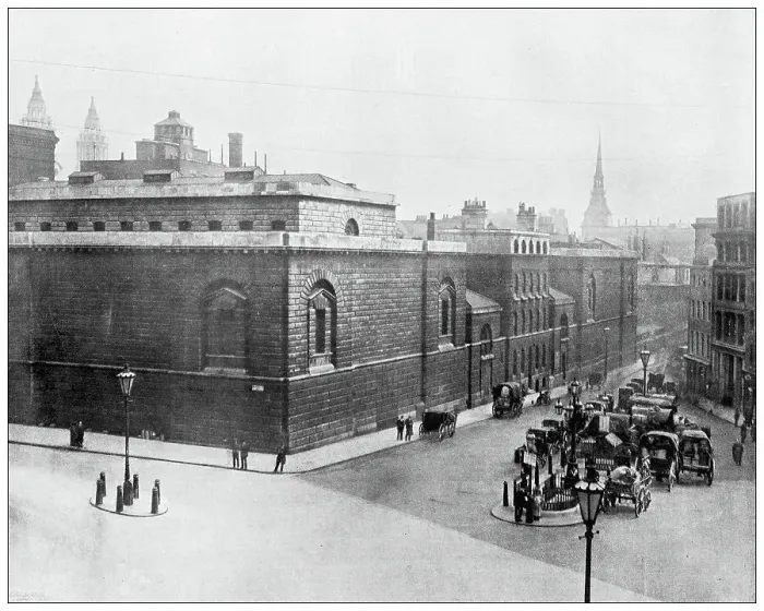 Framed Print : Antique photograph of London: Newgate Prison Framed Print : Antique photograph of London: Newgate Prison