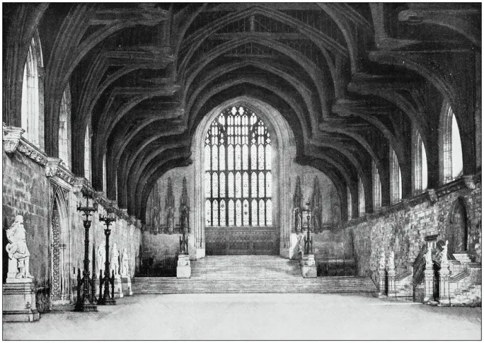 Framed Print : Antique photograph of London: Westminster Hall