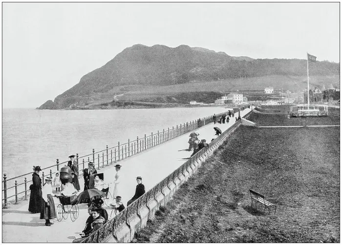 Framed Print : Antique photograph of seaside towns of Great Britain and Ireland: Bray Framed Print : Antique photograph of seaside towns of Great Britain and Ireland: Bray