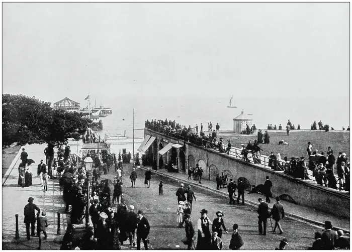 Framed Print : Antique photograph of seaside towns of Great Britain and Ireland: Clacton on Sea Framed Print : Antique photograph of seaside towns of Great Britain and Ireland: Clacton on Sea