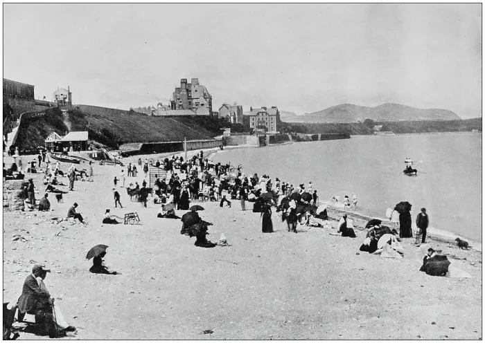 Framed Print : Antique photograph of seaside towns of Great Britain and Ireland: Colwyn Bay