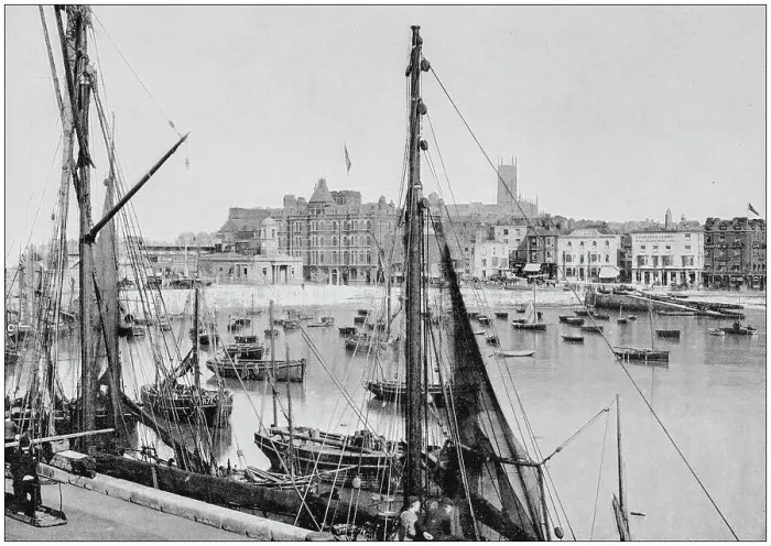 Framed Print : Antique photograph of seaside towns of Great Britain and Ireland: Margate Framed Print : Antique photograph of seaside towns of Great Britain and Ireland: Margate