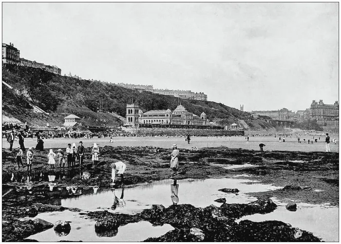 Framed Print : Antique photograph of seaside towns of Great Britain and Ireland: Scarborough Framed Print : Antique photograph of seaside towns of Great Britain and Ireland: Scarborough