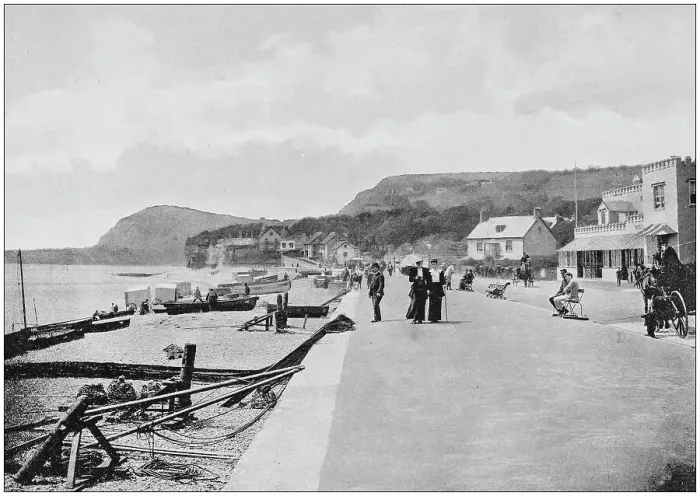Framed Print : Antique photograph of seaside towns of Great Britain and Ireland: Sidmouth Framed Print : Antique photograph of seaside towns of Great Britain and Ireland: Sidmouth