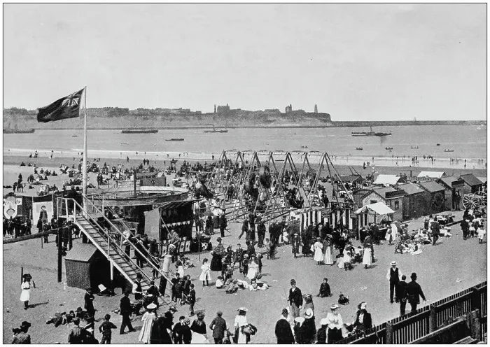 Framed Print : Antique photograph of seaside towns of Great Britain and Ireland: South Shields