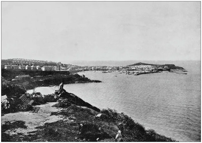 Framed Print : Antique photograph of seaside towns of Great Britain and Ireland: St Ives Framed Print : Antique photograph of seaside towns of Great Britain and Ireland: St Ives