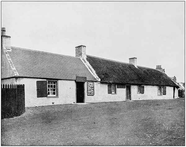 Antique photograph of Worlds famous sites: Burns Cottage, Scotland