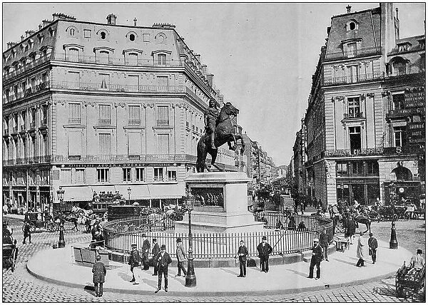 Antique photograph of World's famous sites: Place des Victoires, Paris