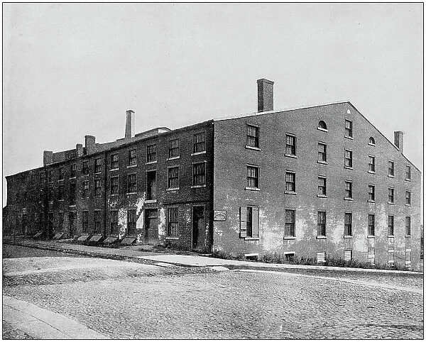 Antique photograph of World's famous sites: Libby Prison, Richmond, Virginia
