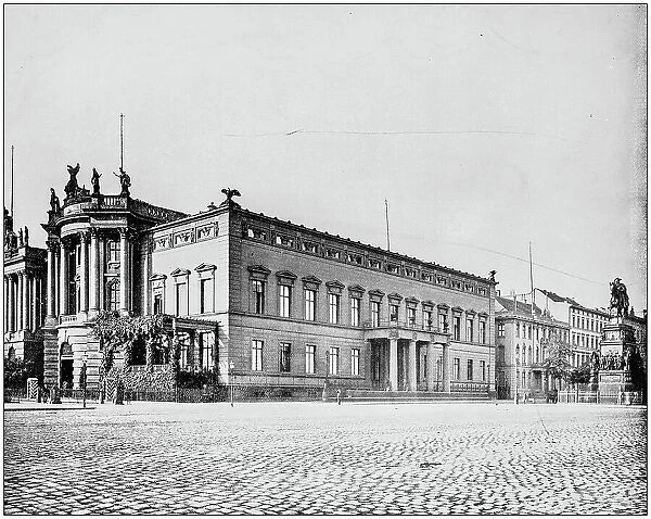 Antique photograph of World's famous sites: Emperor's Palace, Berlin, Germany