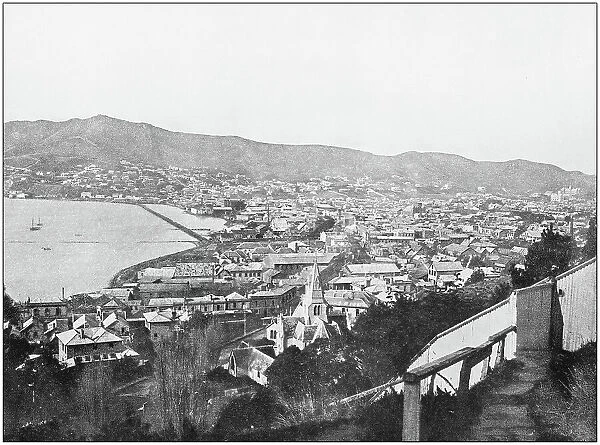 Antique photograph of World's famous sites: Wellington