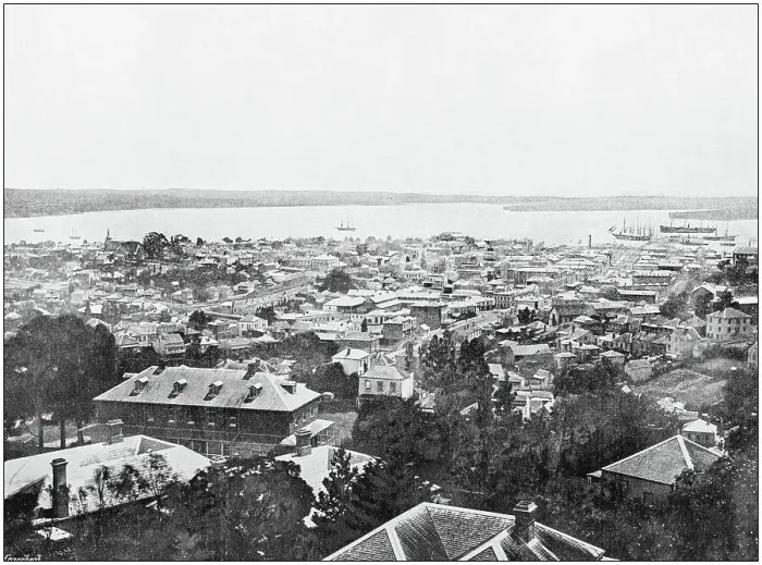 Framed Print : Antique photograph of World's famous sites: Auckland Framed Print : Antique photograph of World's famous sites: Auckland