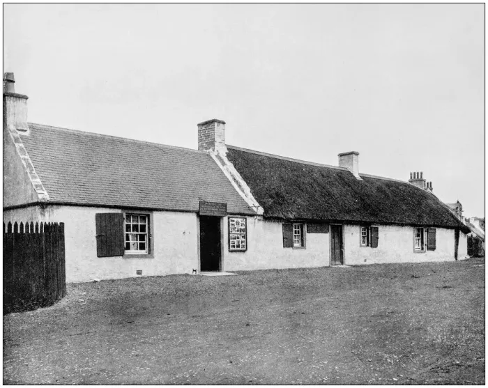 Framed Print : Antique photograph of Worlds famous sites: Burns Cottage, Scotland Framed Print : Antique photograph of Worlds famous sites: Burns Cottage, Scotland