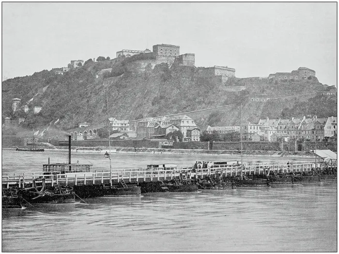 Framed Print : Antique photograph of World's famous sites: Koblenz, Germany Framed Print : Antique photograph of World's famous sites: Koblenz, Germany