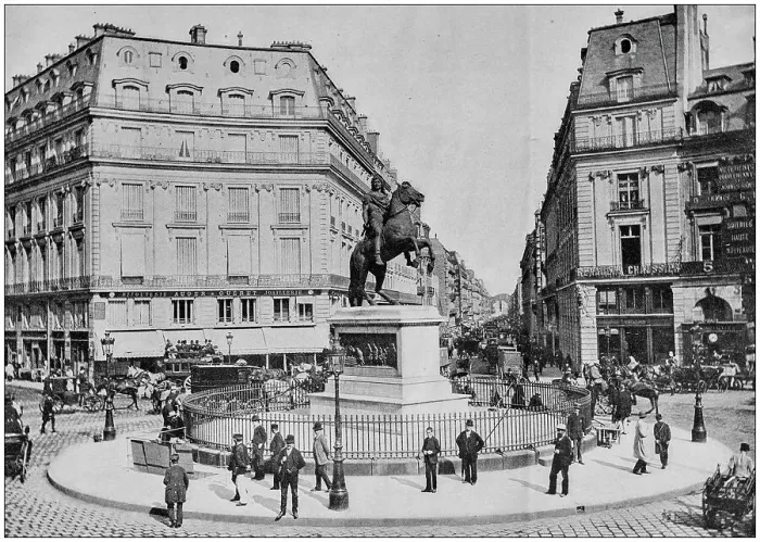 Framed Print : Antique photograph of World's famous sites: Place des Victoires, Paris Framed Print : Antique photograph of World's famous sites: Place des Victoires, Paris
