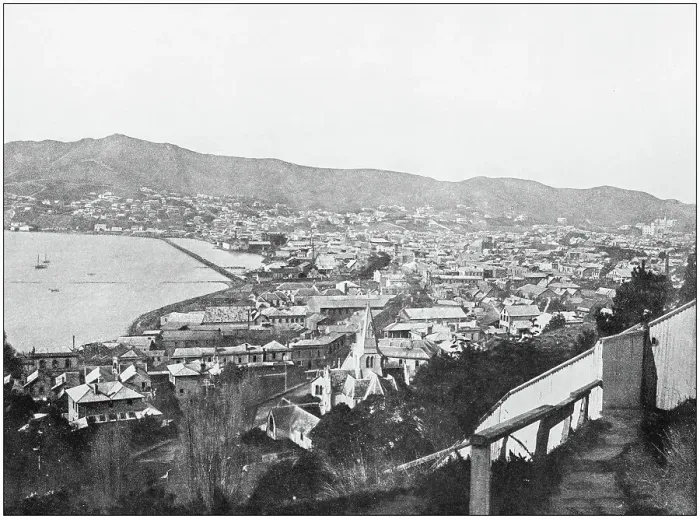 Framed Print : Antique photograph of World's famous sites: Wellington Framed Print : Antique photograph of World's famous sites: Wellington