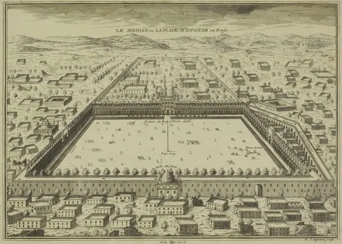 Framed Print : Antique print of plans for town of Isfahan in Iran Framed Print : Antique print of plans for town of Isfahan in Iran