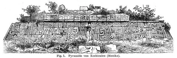 Antique pyramid in Mexico 1895