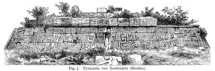 Framed Print : Antique pyramid in Mexico 1895 Framed Print : Antique pyramid in Mexico 1895