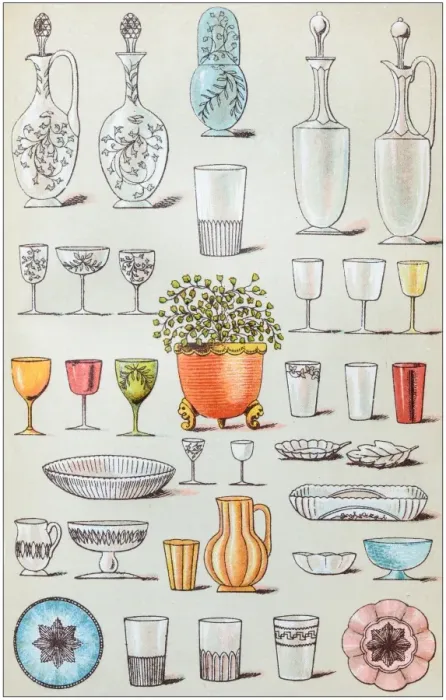 Framed Print : Antique recipes book engraving illustration: Glasses Framed Print : Antique recipes book engraving illustration: Glasses