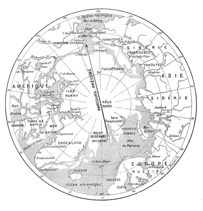 Framed Print : Antique scientific engraving illustration: North Pole map Framed Print : Antique scientific engraving illustration: North Pole map