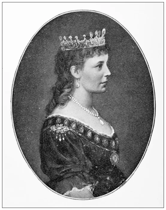 Framed Print : Antique travel photographs of Belgium: Marie Henriette of Austria, Queen of the Belgians