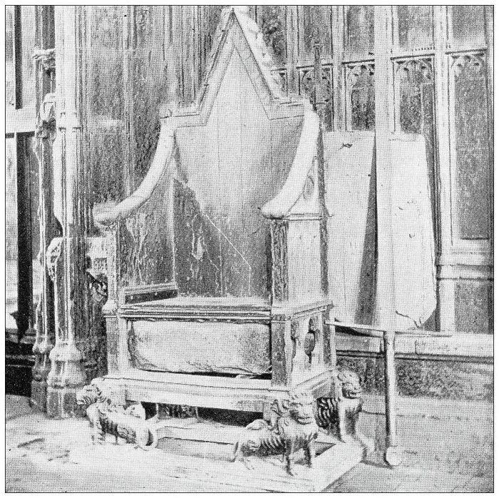 Framed Print : Antique travel photographs of London: Coronation Chair Framed Print : Antique travel photographs of London: Coronation Chair