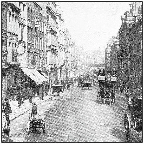 Antique travel photographs of London: Fleet Street