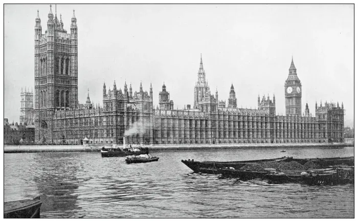 Framed Print : Antique travel photographs of London: House of Parliament Framed Print : Antique travel photographs of London: House of Parliament