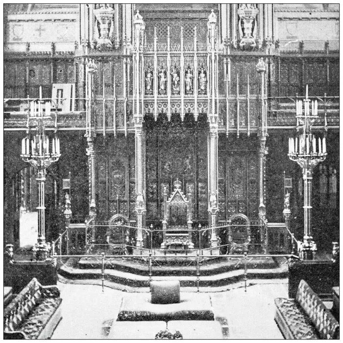 Framed Print : Antique travel photographs of London: Throne Framed Print : Antique travel photographs of London: Throne