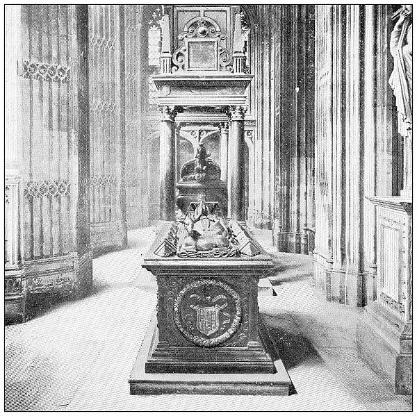 Antique travel photographs of Scotland: Mary Queen of Scots tomb