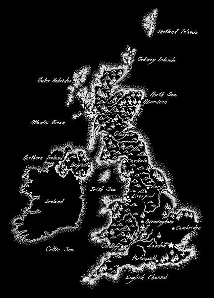 Antique UK Map