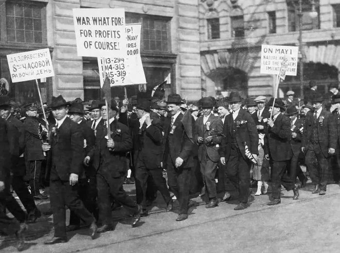 Framed Print : Antiwar Protesters Carrying Placards Framed Print : Antiwar Protesters Carrying Placards