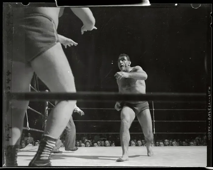 Framed Print : Antonio Rocca Preparing to Wrestle Leslie Carlton Framed Print : Antonio Rocca Preparing to Wrestle Leslie Carlton