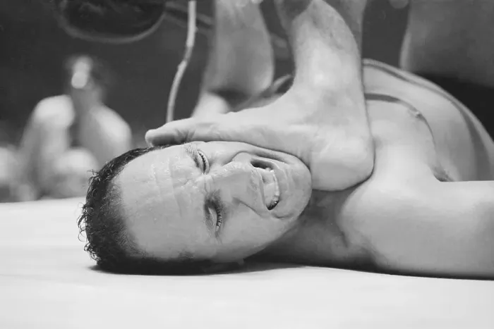 Framed Print : Antonio Rocca Stepping on Face of Al Costello Framed Print : Antonio Rocca Stepping on Face of Al Costello