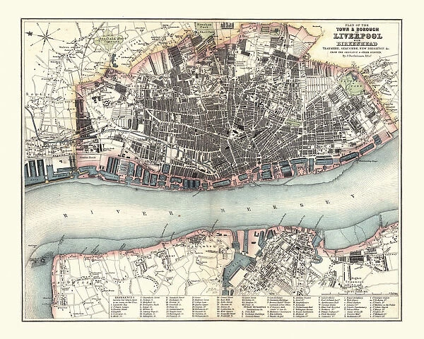 Antquie Map of Liverpool, 1880