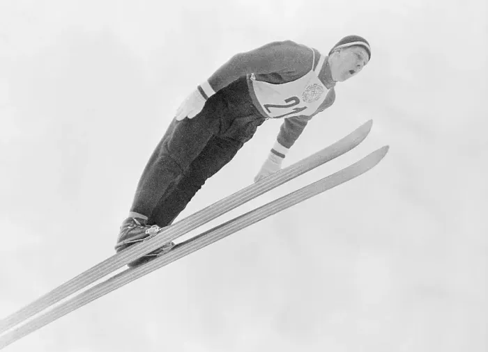 Framed Print : Antti Hyvarinen in Action on His Skis Framed Print : Antti Hyvarinen in Action on His Skis