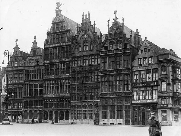 Antwerp. circa 1910: Architecture at Antwerp. (Photo by Hulton Archive / Getty Images)