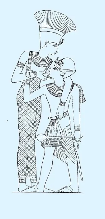 Framed Print : Anukis, Any, Anket, Anqet, also Anuket is a goddess from the Sudan who was also worshipped in Ancient Egypt, here with Pharaoh Ramses II, 19th Dynasty, Egypt, History of Fashion, Historical Framed Print : Anukis, Any, Anket, Anqet, also Anuket is a goddess from the Sudan who was also worshipped in Ancient Egypt, here with Pharaoh Ramses II, 19th Dynasty, Egypt, History of Fashion, Historical