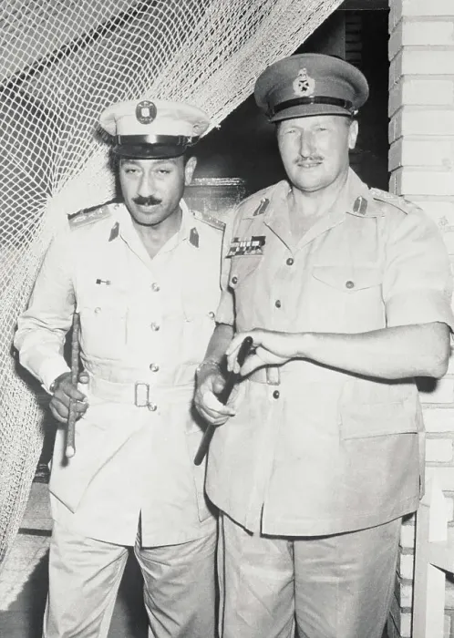 Framed Print : Anwar el Sadat and British General Charles Keightley in Uniform Framed Print : Anwar el Sadat and British General Charles Keightley in Uniform