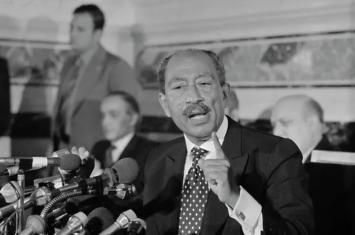 Framed Print : Anwar Sadat Gesturing While Speaking Framed Print : Anwar Sadat Gesturing While Speaking