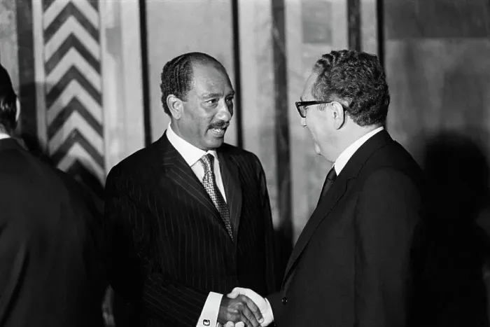 Framed Print : Anwar Sadat And Henry Kissinger Framed Print : Anwar Sadat And Henry Kissinger