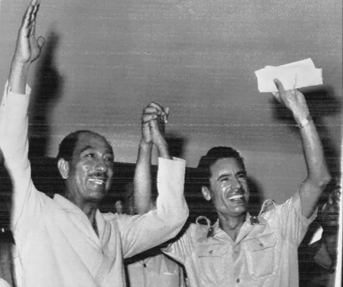 Framed Print : Anwar Sadat and Muammar al-Qaddafi Framed Print : Anwar Sadat and Muammar al-Qaddafi