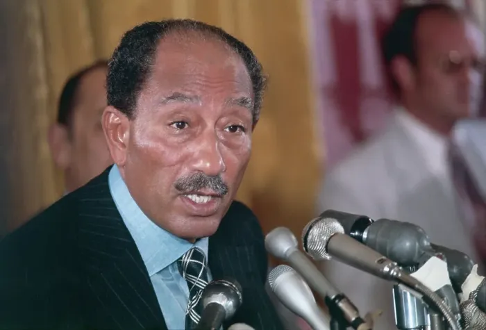 Framed Print : Anwar Sadat Speaking at Microphones Framed Print : Anwar Sadat Speaking at Microphones
